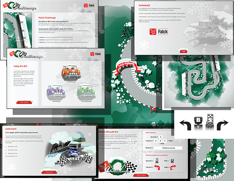 FALCK CHALLENGE - Design, illustration og animation til racerspil