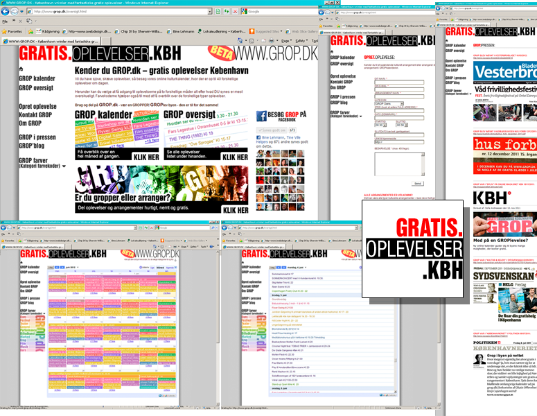 WWW:GROP:DK - Id&eacute;, konceptudvikling, design, logo, website, flyers, plakat, PR mv.