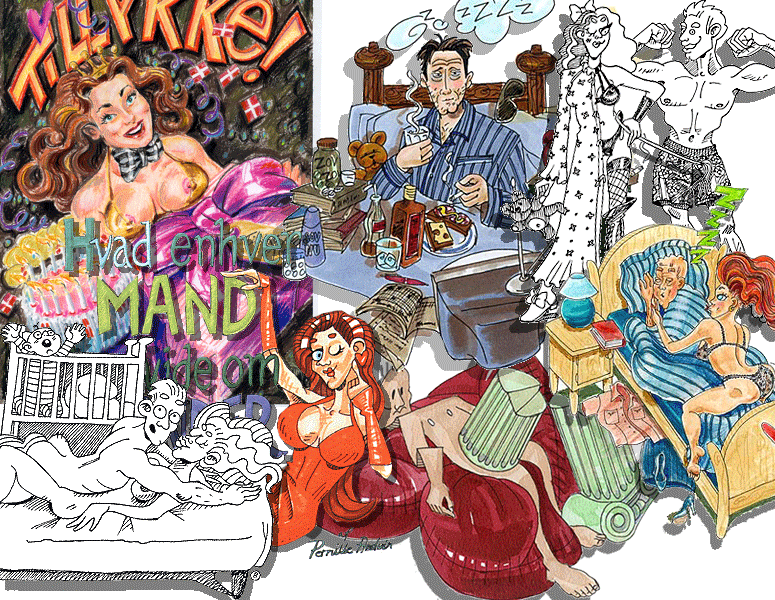 Illustrationer til Euroman, Tidens kvinde, Gocard og bogen 