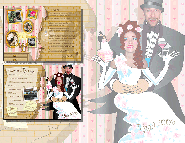 Jens & Ulla ville gerne have en lidt anderledes personlig invitation da de skulle giftes