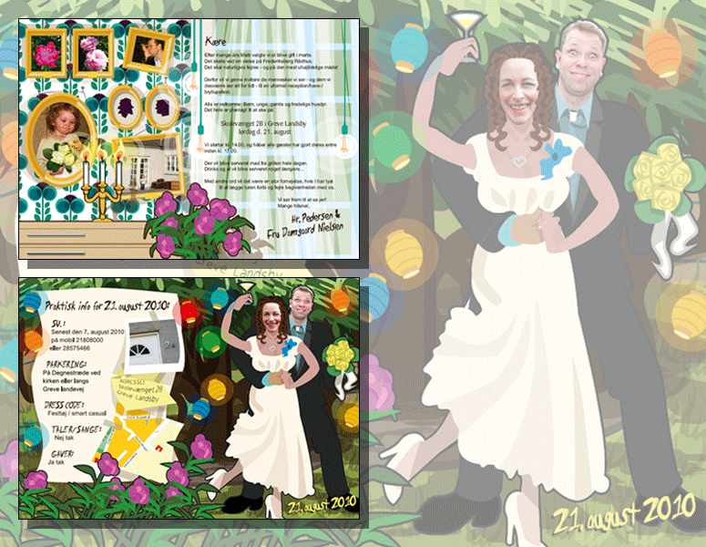 Ulla & Jens ville gerne have en lidt anderledes personlig invitation da de skulle giftes