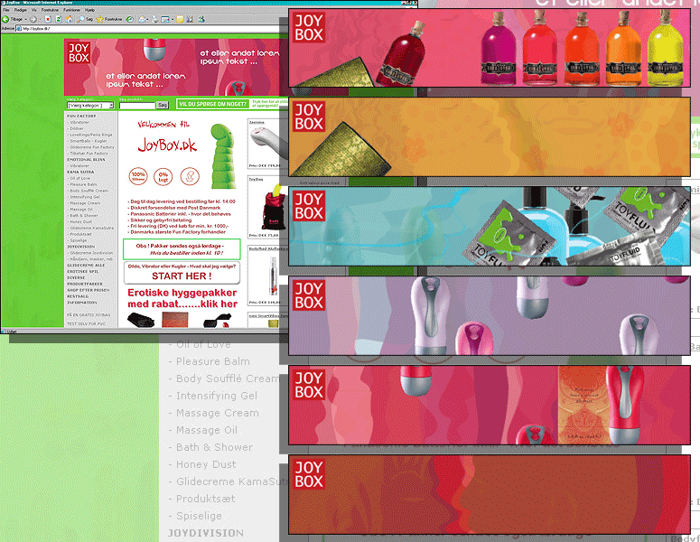 WWW:JOYBOX:DK - Animeret og stemningsskabende produktpr�sentation