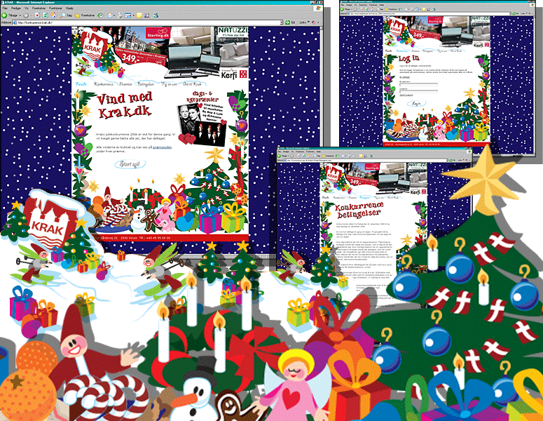 WWW:KONKURRENCE:KRAK:DK - Redesign af Kraks julekonkurrencesite 2006