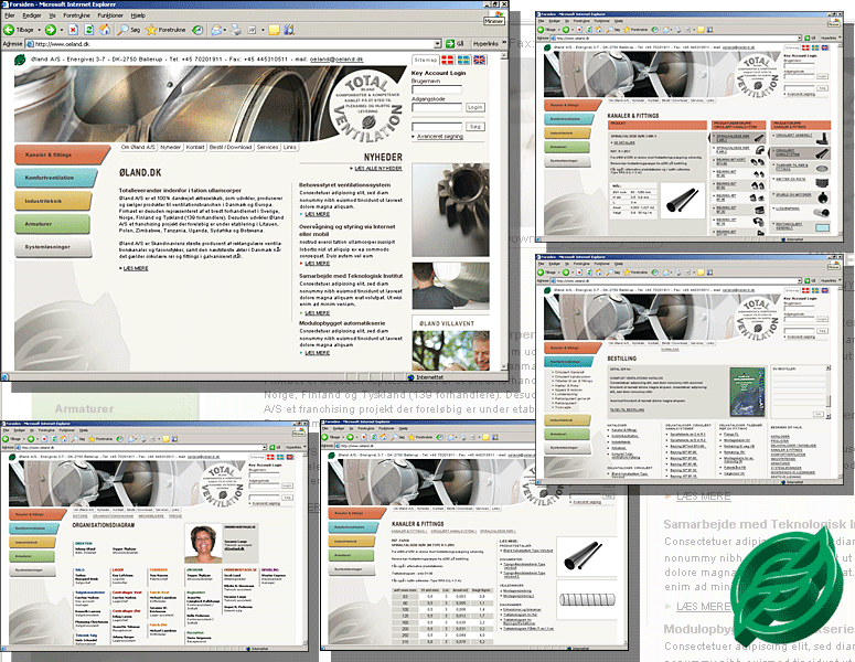 WWW:OELAND:DK - Redesign af stort produktpr&aelig;sentationssite
