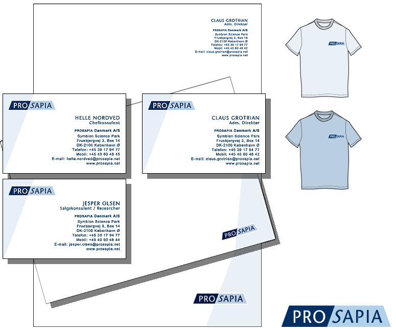 Grafisk identitet for SAP virksomheden Prosapia