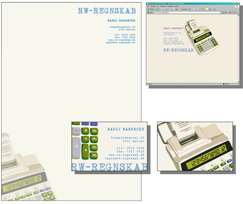 Grafisk identitet for RW Regnskab